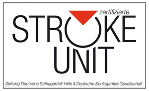 Logo Zertifizierte Stroke Unit der Stiftung Deutsche Schlaganfall-Hilfe und Deutsche Schlaganfall-Gesellschaft